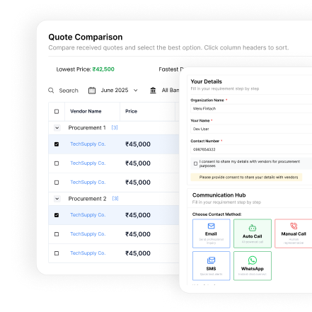 AI procurement software post your requirements screen